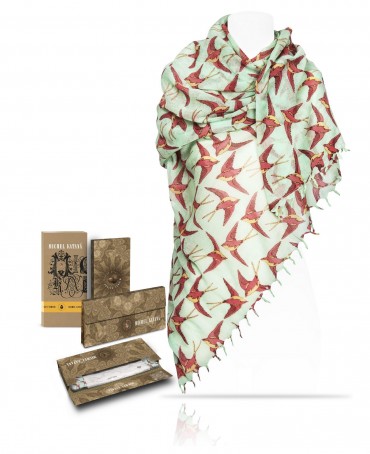 Палантин Женский W40-MOINEAU/VERT.CLAIR